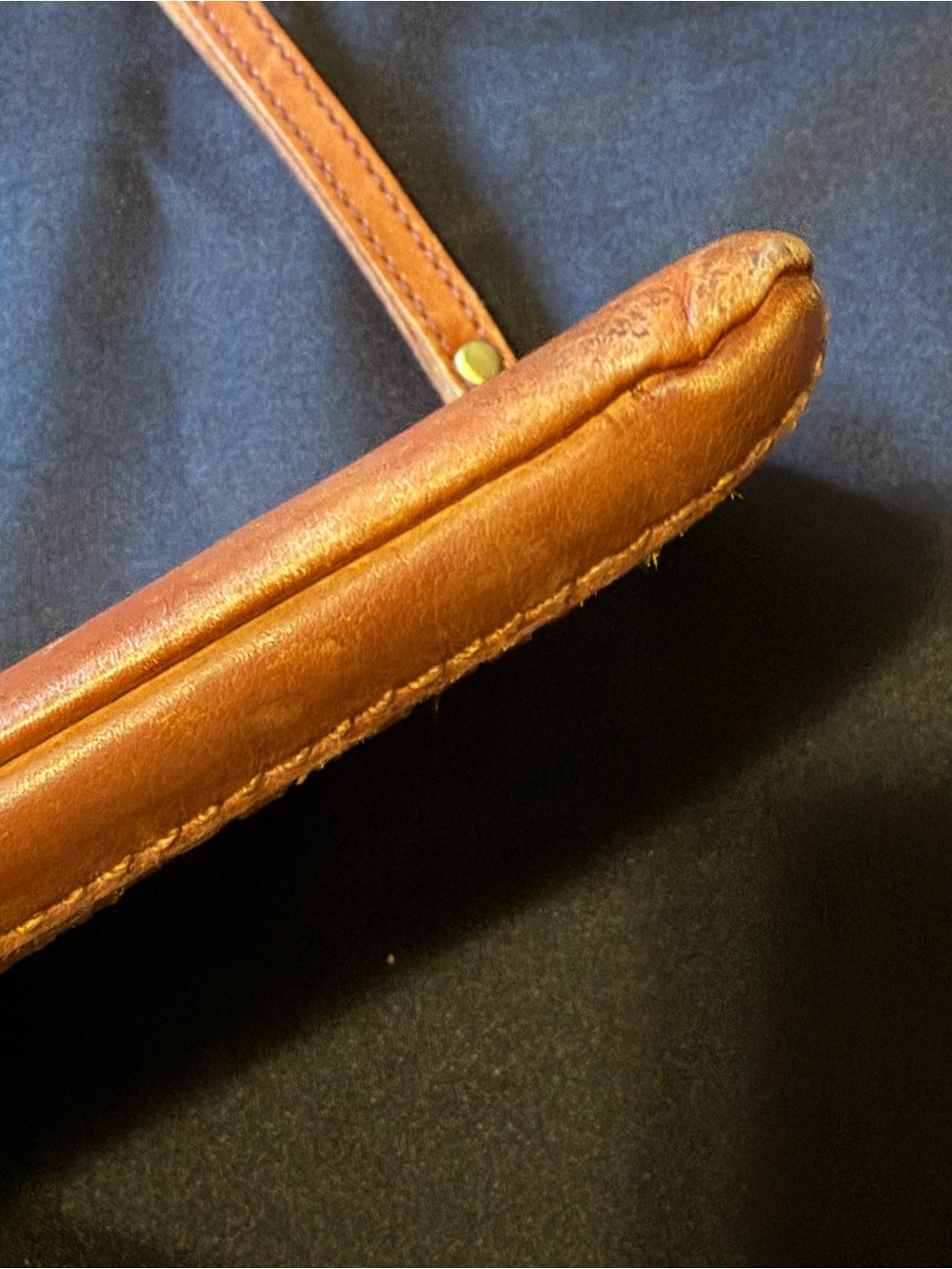 Patricia Nash Woven Leather Wristlet - Cognac Brown - Picture 8 of 11